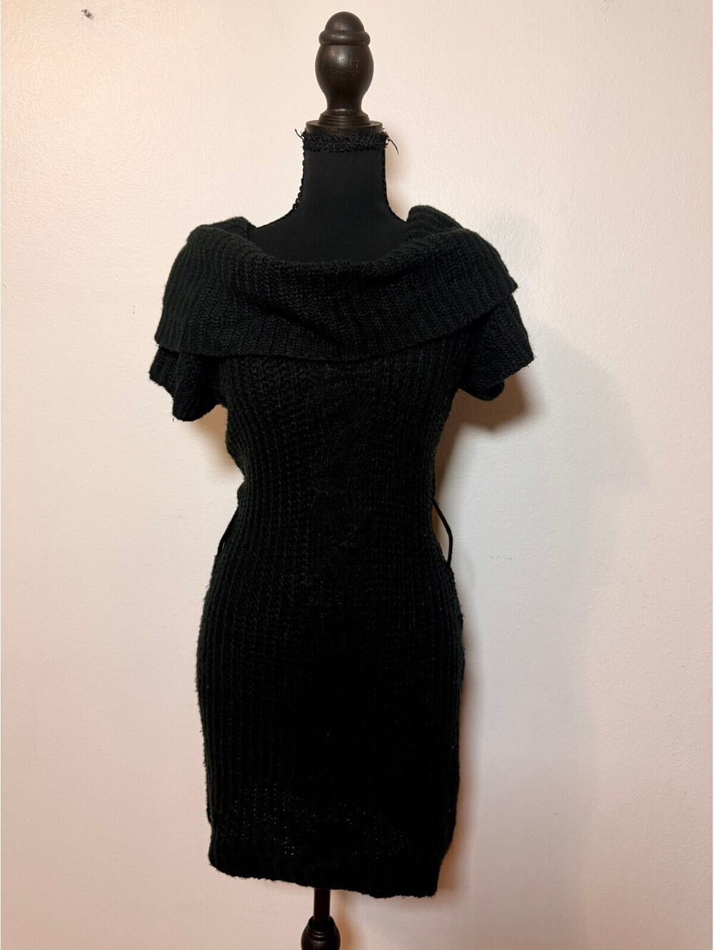 Derek Black Cowl Neck Sweater Dress M
